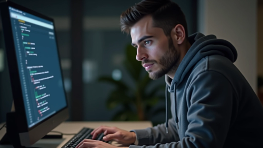 Programador a escrever código JavaScript para manipular eventos do utilizador